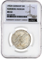 Germanisches Museum 1952 D. Im NGC-Blister Mit Grading MS 62. Vorzüglich/Stempelglanz. Jaeger 388. - Altri & Non Classificati