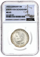 Eichendorff 1957 J. Im NGC-Blister Mit Grading MS 63. Vorzüglich/Stempelglanz. Jaeger 391. - Andere & Zonder Classificatie