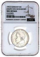 Eichendorff 1957 J. Im NGC-Blister Mit Grading UNC DETAILS Cleaned. Gutes Vorzüglich, Berieben. Jaeger 391. - Andere & Zonder Classificatie