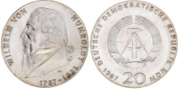 20 Mark 1967, Humboldt. Fehlprägung Mit Rand: 20 Mark * 20 Mark * 20 Mark. Randschrift Läuft Links Herum. Stempelglanz.  - Altri & Non Classificati