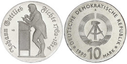 10 Mark 1990 A, Fichte. Polierte Platte, Offen In Kapsel. Jaeger 1636. - Autres & Non Classés