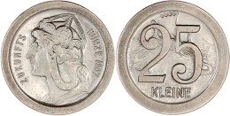 25 KLEINE (Pfennig) 1907. Nickel. Germaniakopf N.l. ZUKUNFTSMÜNZE/Wertziffer, Dahinter Wikingerschiff. Vorzüglich/Stempe - Sonstige & Ohne Zuordnung