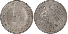 5 Mark 1975 G, Beidseits Starke Lichtenrader Prägung. Vorzüglich/Stempelglanz, Selten. Jaeger 415. - Altri & Non Classificati