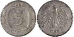 5 Mark 1990 ?, Auf Viel Zu Dünnem Schrötling Mit Starken Prägeausfällen (u.a. Prägebuchstabe Fehlt). 4,68 G. Sehr Schön/ - Altri & Non Classificati