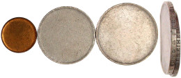 3 Div. Ronden: 5 Mark Cu/Ni J. 415 Mit Randschrift (Hamburger Münze), 2 Mark Mit Randschrift Cu/Ni, Etwas Untergewichtig - Sonstige & Ohne Zuordnung
