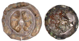 2 Silbermünzen: Nordhausen Hohlpfennig, Pfennig Auf Strassburger Schlag. Beide Fast Sehr Schön - Other & Unclassified