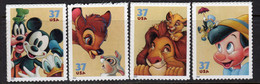 USA 2004 Disney Cartoons Set Of 4, MNH, SG 4370/3 (USD) - Unused Stamps