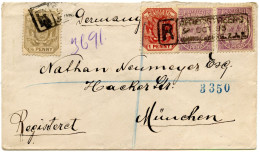 TRANSVAAL - LETTRE RECOMMANDEE POUR MUNICH, 1895 - Transvaal (1870-1909)