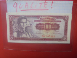YOUGOSLAVIE 100 DINARA 1955 Circuler Belle Qualité (B.33) - Yugoslavia