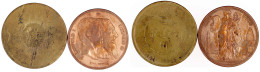 Belgien Kupfermedaille "module 5 Francs" 1880 Zum 50j. Bestehen Des Königreiches, China Szechuan 50 Cash Messing. Vorzüg - Other & Unclassified