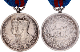 Delhi-Darbar-Medaille In Silber Am Band 1911. George Und Mary. 39 Mm; Gesamtgewicht 40,35 G. Rand: "8. H.C. GHULAM HUSSA - Non Classificati