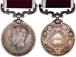 Indian Army Miritorious Service Medal Am Band. Silber. 36 Mm; Gesamtgewicht 38,67 G. Rand: "66 SWPR. TUNDA. 25-8 PUNJAB  - Non Classés