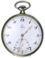 Herrentaschenuhr Open Face, OMEGA, Hergestellt 1939/1944. Gehäuse Weissmetall. 46 Mm. Handaufzug. Technisch Und Optisch  - Sonstige & Ohne Zuordnung