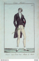 Gravure De Mode Costume Parisien 1799 N°116 (An 7) Pantalon De Nankin - Etsen