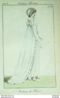 Gravure De Mode Costume Parisien 1799 N°173 (An 8) Costume De Bal - Eaux-fortes