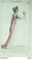 Gravure De Mode Costume Parisien 1800 N° 222 (An 8) Robe à La Turque - Etsen