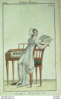 Gravure De Mode Costume Parisien 1800 N° 267 (An 9) Cornette à Barbe - Etchings