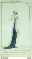 Gravure De Mode Costume Parisien 1801 N° 275 (An 9) Béguin à Pointes. Tablier - Etchings