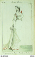 Gravure De Mode Costume Parisien 1801 N° 333 (An 10) Corsage Garni En Tulle - Etsen