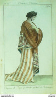 Gravure De Mode Costume Parisien 1801 N° 342 (An 10) Schall De Cachemir - Etsen
