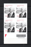 ITALIA :  Arch. Carlo Melograni - C/Barre N° 2395 In QUARTINA  MNH** Del  6.03.2024 - Code-barres