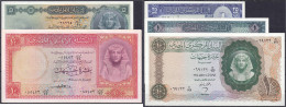 5 Scheine Zu 25 Piaster, 1, 5 Und 2x 10 Pounds 1958 - 1966. I Bis II+ Pick 31, 32, 35, 37, 41. - Egypte