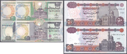 6 Scheine Zu 5, 3x 20 Und 2x 50 Pfund 1986 - 1999. I Bis II. Pick 52, 59, 60, 65, 66. - Egypt