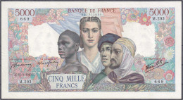 5000 Francs 1945-1947. II, Selten. Pick 103c. - Autres & Non Classés