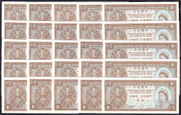 25x 1 Cent (1961-1971). Signature J.J. Cowperthwaite. I. Pick 325a. - Hongkong