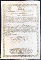 Kreditschein Der Banco Delle Due Sicilie 1806. Cassa Di Corte Rame. III, In Der Falte Eingerissen - Altri & Non Classificati