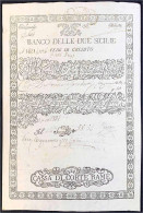 Kreditschein Der Banco Delle Due Sicilie 1808. Cassa Di Corte Rame. III, In Der Falte Eingerissen - Sonstige & Ohne Zuordnung