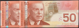 2x 50 Dollar 2004/2008. Jenkins-Carney. Folge KN. I. Pick 104c. - Canada