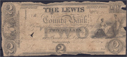 The Lewis County Bank, Martinsburgh, 2 Dollar 1852. IV- Haxby -. - Altri & Non Classificati