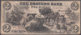 Fort Leavenworth Kansas, Drovers Bank, 2 Dollar 1.7.1856. III. Haxby G4a. - Sonstige & Ohne Zuordnung