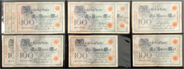 10x 100 Mark (Blauer Hunderter) 1.7.1898. III-IV. Rosenberg 17. Grabowski. DEU-13. Pick 20. - Autres & Non Classés