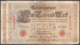 2x 1000 Mark (Brauner Tausender) 10.10.1903. III / III-, Selten. Rosenberg 21. Grabowski. Deu-19. Pick 23. - Autres & Non Classés