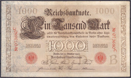 1000 Mark (Brauner Tausender) 10.10.1903. II- / III+, Selten. Rosenberg 21. Grabowski. Deu-19. Pick 23. - Altri & Non Classificati