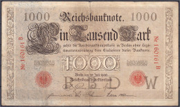 1000 Mark (Brauner Tausender) 26.7.1906. III, Selten. Rosenberg 26. Grabowski. Deu-24. Pick 27. - Sonstige & Ohne Zuordnung