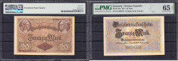 20 Mark 5.8.1914. KN 6-stellig, Serie W 609732. PMG-Grading 65 Gem Uncirculated EPQ. Selten In Dieser Erhaltung. Rosenbe - Other & Unclassified