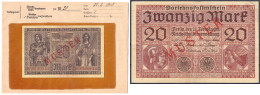 20 Mark 20.2.1918. Mit Rotaufdruck „Muster“ Auf Vs. Und Rs., Serie N, Im Original Kassenkuvert Der Reichsbank. III. Rose - Andere & Zonder Classificatie