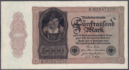 5000 Mark 19.11.1922. Serie E. I- / II+ Rosenberg 77. Grabowski. DEU-88. Pick 78. - Sonstige & Ohne Zuordnung