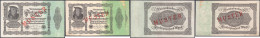 3x 50000 Mark 19.11.1922 Mit Rotaufdruck „Muster“ Auf 2x Auf Vs. Und Rs. Und 1x Nur Auf Vs., KN. 6-stellig, FZ: M, M Und - Autres & Non Classés