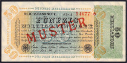 50 Mrd. Mark 10.10.1923. Mit Rotaufdruck „Muster“ Auf Vs., Wz. Hakensterne, KN. 5-stellig, FZ: AS. I. Rosenberg 117a. Gr - Sonstige & Ohne Zuordnung