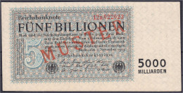 5 Bio. Mark 1.11.1923. Mit Rotaufdruck „Muster“ Auf Vs., Firmendruck, KN. 6-stellig, FZ: R. I- Rosenberg 127 M2. Grabows - Sonstige & Ohne Zuordnung