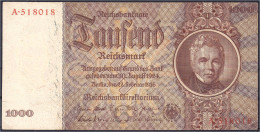 1000 Reichsmark 22.2.1936. Unterdruckbuchstabe G, Serie A. II. Rosenberg 177. Grabowski. DEU-212. - Other & Unclassified