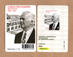 ITALIA :  Tessera  Filatelica  - Arch. Carlo Melograni - Del  6.03.2024 - Tarjetas Filatélicas