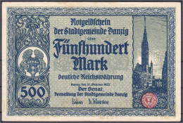 500 Mark 31.10.1922. II. Rosenberg 793. Grabowski. DAN-17. Pick 14. - Sonstige & Ohne Zuordnung