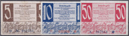 Württemberg-Hohenzollern, Komplette Serie Finanzministerium 1947. 3 Stück: 5, 10 Und 50 Pfg. II-III. Rosenberg 214a, 215 - Other & Unclassified