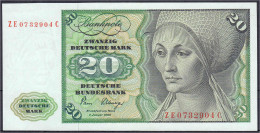 20 Deutsche Mark Austauschnote 2.1.1980. Serie ZE/C. Mit Copyright. I, Sehr Selten. Rosenberg 287b. Grabowski. BRD-31b.  - Sonstige & Ohne Zuordnung