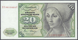 20 Deutsche Mark Austauschnote 2.1.1980. Serie ZE/C. Mit Copyright. I-, Sehr Selten. Rosenberg 287b. Grabowski. BRD-31b. - Sonstige & Ohne Zuordnung